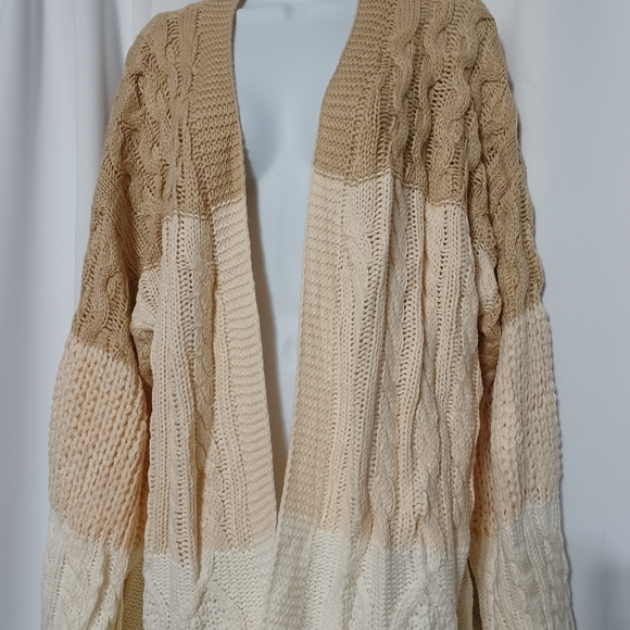 NEW UMGEE PLUS BOUTIQUE PATCHWORK Boho CARDIGAN SWEATER XL 1X - Picture 7 of 10